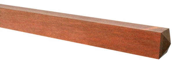 AZ Hardhouten paal 12 x 12 x 300 cm, met diamantkop.