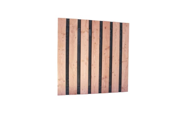 15-planks 19 mm, 180 x 180 cm, zwart/onbehandeld.
