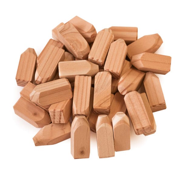 Houten pennen douglas 1.6 x 1.6 x 4.5 cm