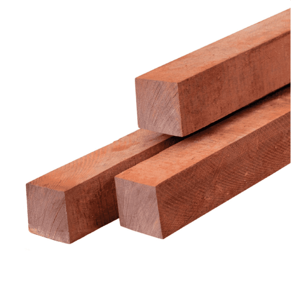 Paal hardhout 6 x 6 cm
