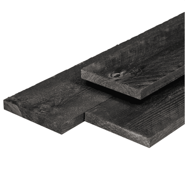 Plank douglas zwart 1.6 x 14 cm
