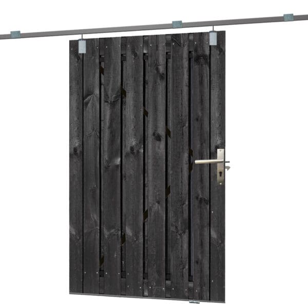 Schuifdeur 130x195cm zwart gespoten