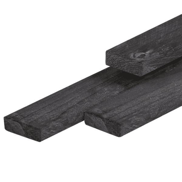 Stachetteregel douglas zwart geïmpregneerd 2.1 x 4.5 x 300 cm
