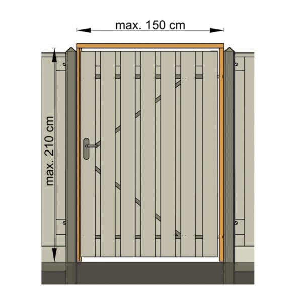 Tuindeurkozijn + aanslagligger Red Class Wood