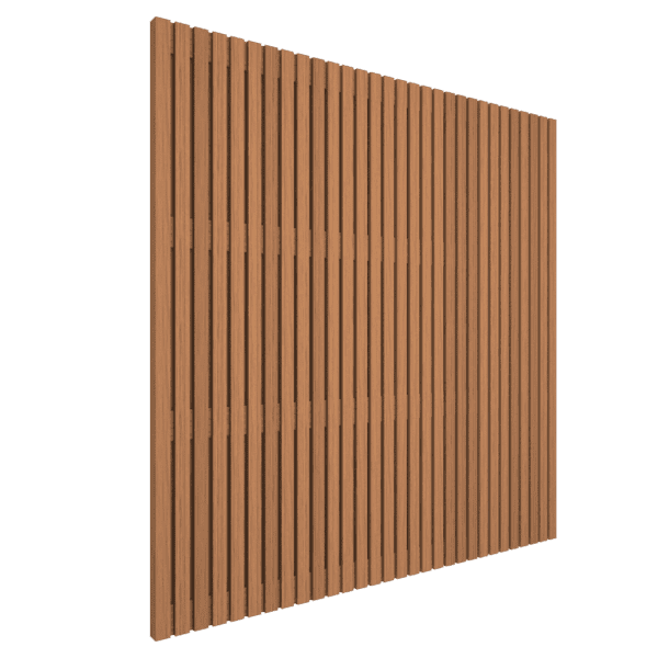 Thermovision Ayous geschaafd latten scherm, recht horizontaal/verticaal, 180 x 180 cm.