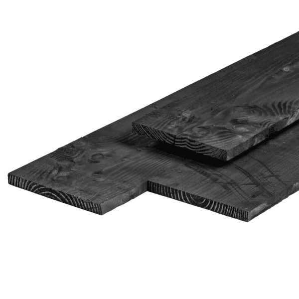 Plank douglas, zwart geïmpregneerd 2.2 x 20 x 400 cm
