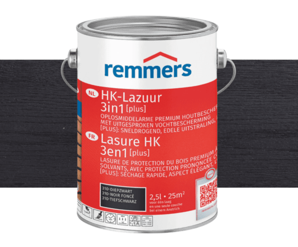 Remmers Aqua HK-Lazuur 3-in-1 Diepzwart