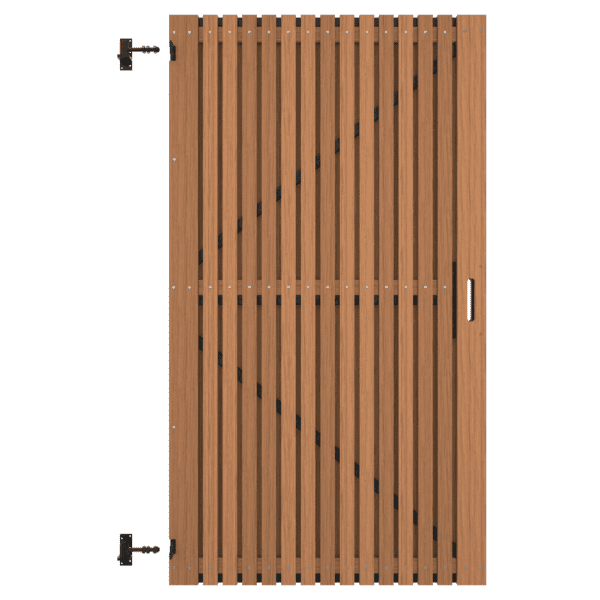 Thermovision Ayous geschaafd latten deur op verstelbaar frame, verticaal, 178 X 99 cm.