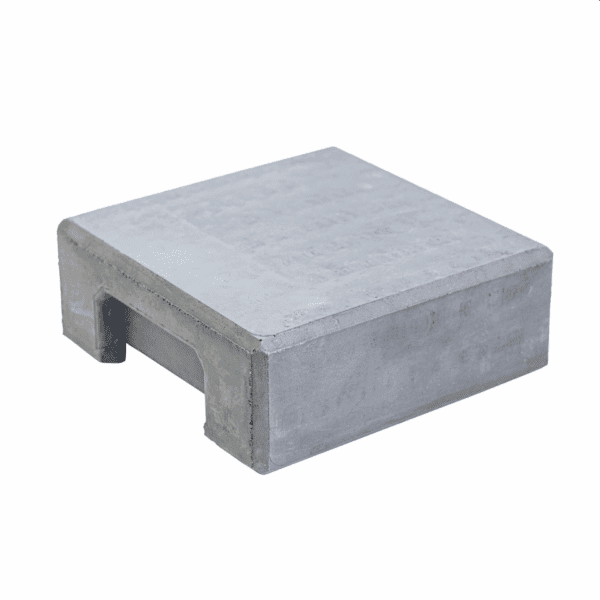 Betonnen afdekpet vlakke kop, grijs