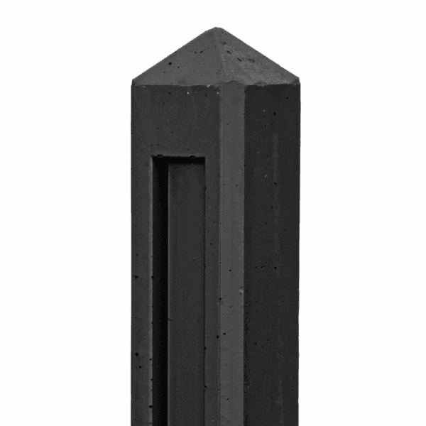 Borderpaal Hunze, zwart gecoat