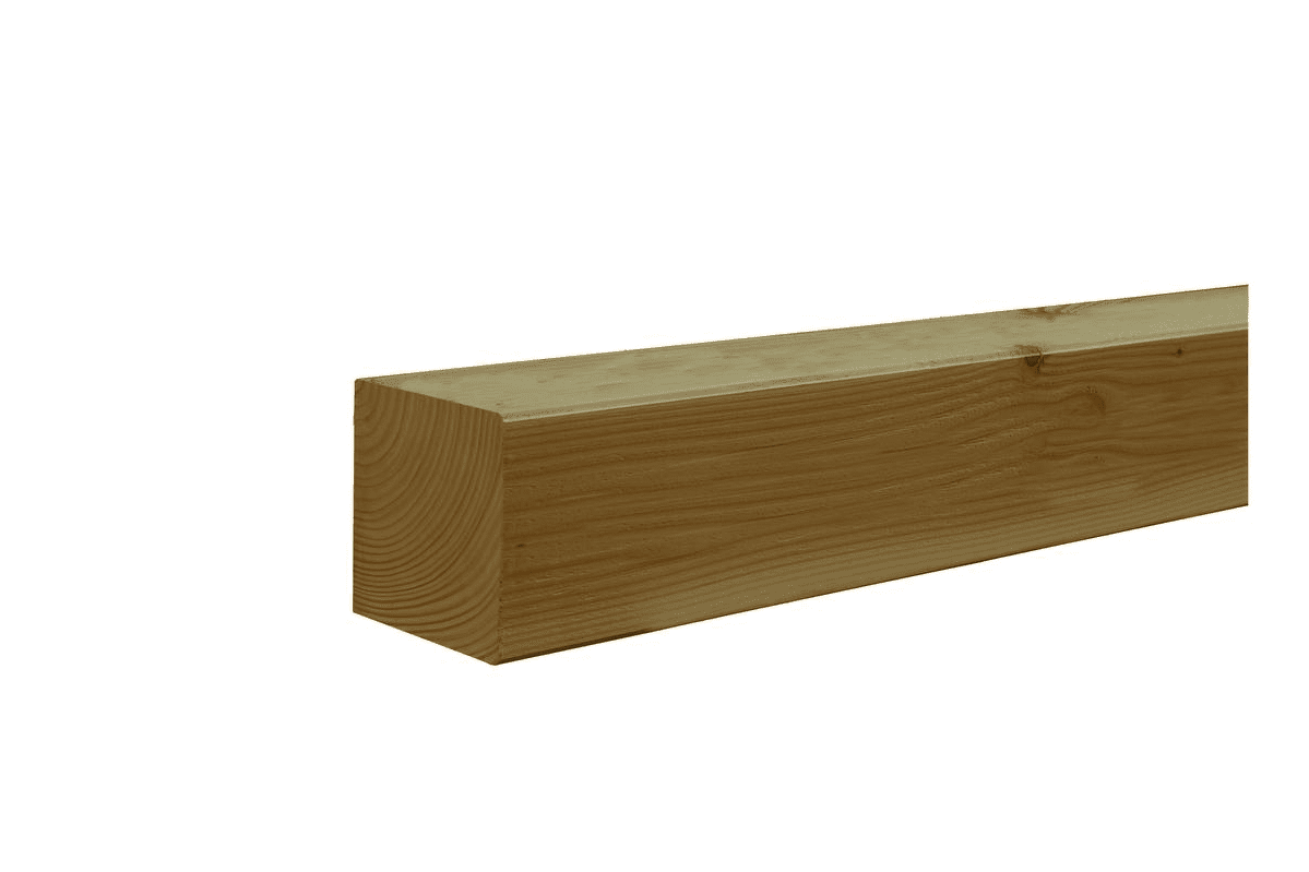 Douglas geschaafde paal groen geïmpregneerd 12 x 12 cm