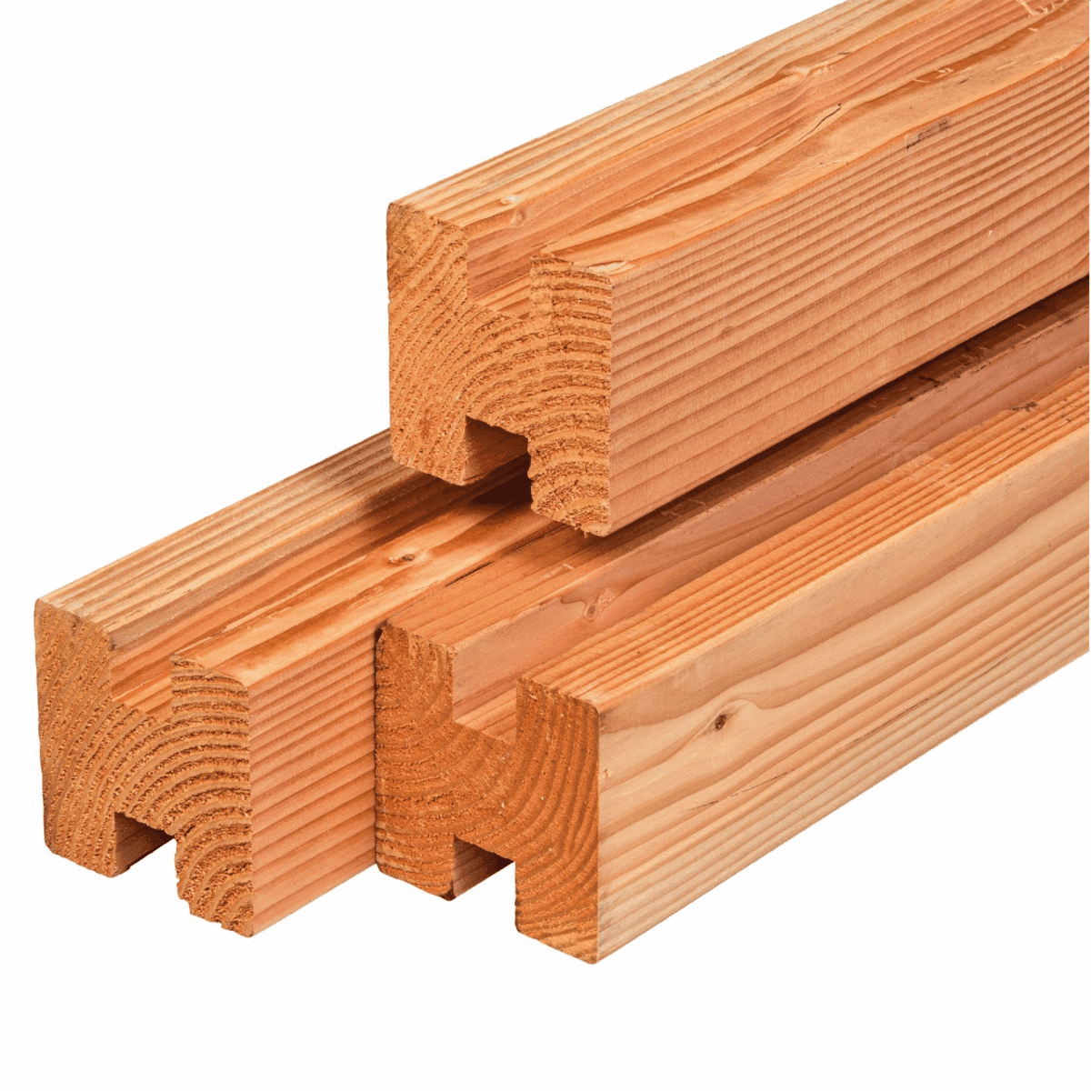 Douglas sleufpaal, 11 x 11 x 300 cm, geschaafd, onbehandeld