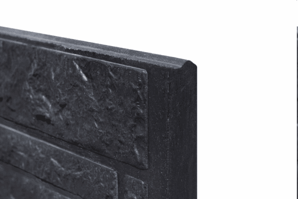Onderplaat rotsmotief, zwart gecoat