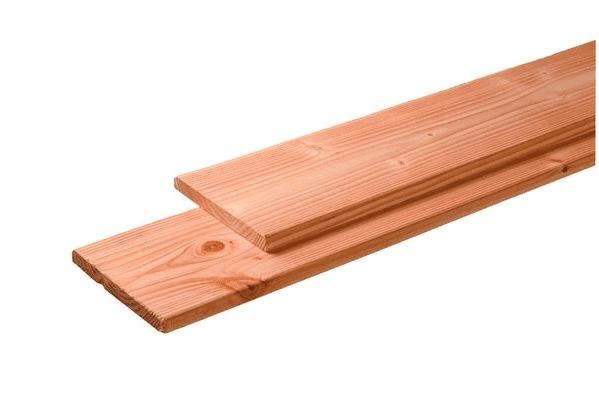 Plank douglas, geschaafd/fijnbezaagd, kleurloos geïmpregneerd 2.8 x 19.5 cm