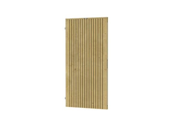 Tuindeur Elan - verticaal - verstelbaar stalen frame, linksdraaiend, 99 x 190 cm, groen geïmpr.